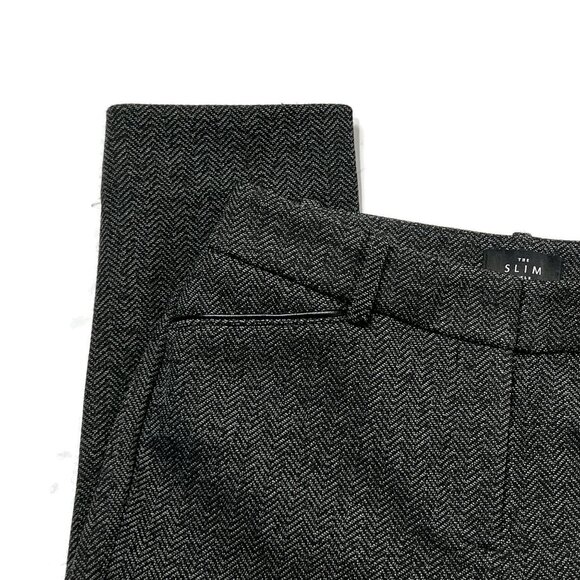 White House Black Market WHBM The Ankle Slim Pants Trousers Sz 00 Houndstooth - Picture 4 of 8
